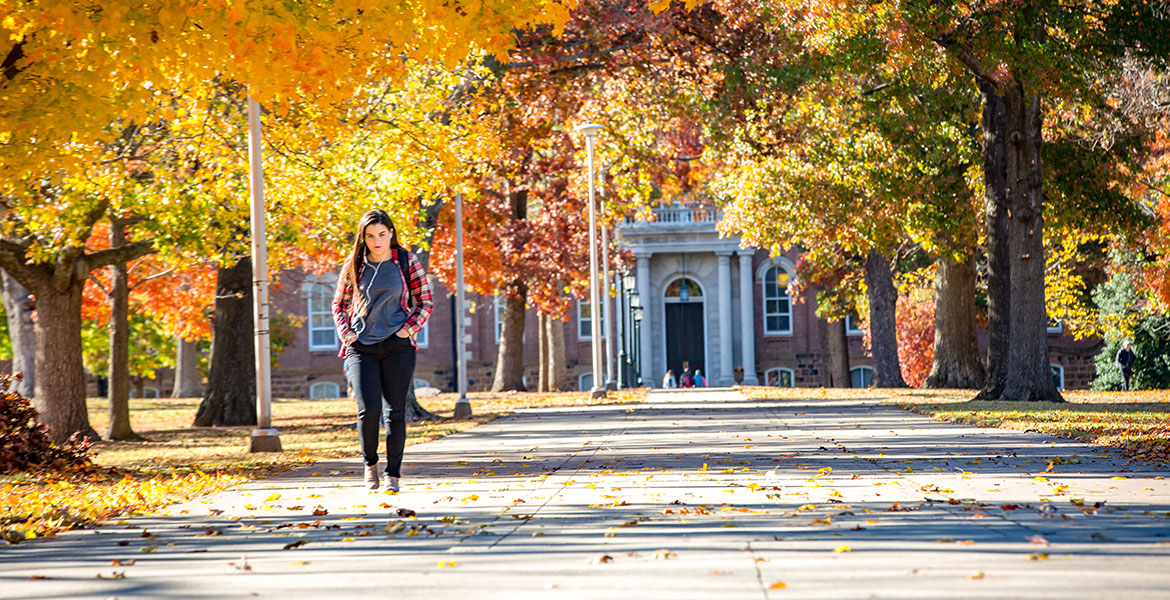  Picture of Student Walking on Campus